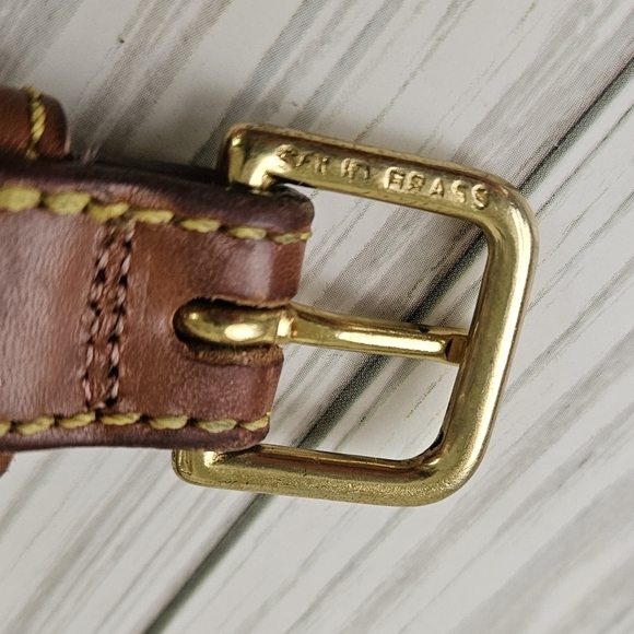 Dooney & Bourke Vintage Pebbled Leather Hobo Bag in Taupe and British Tan - Picture 13 of 14